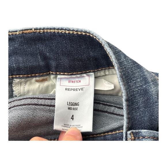 EXPRESS Womens Size 4 Mid Rise Repreve Legging Jegging Skinny Blue Jeans - Picture 6 of 6